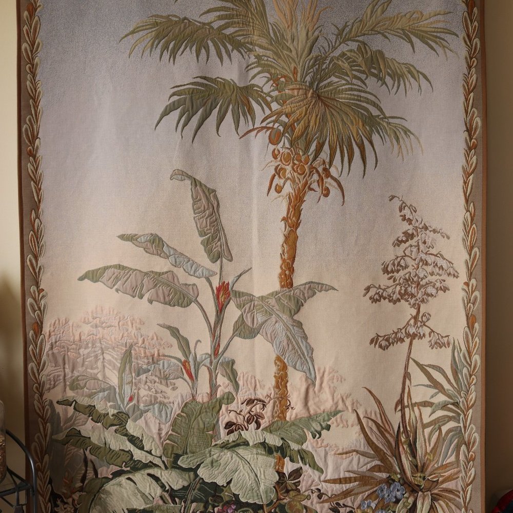 Halluin French Tapestry Palm tree